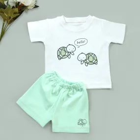 Hello Turtle Printed 2 Pieces Set