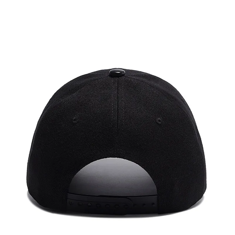 High Quality Solid Black Baseball Cap Men PU Visor Bone Masculino Cool Snapback Hat Hip Hop Trucker Dad Cap Mens Baseball Hats