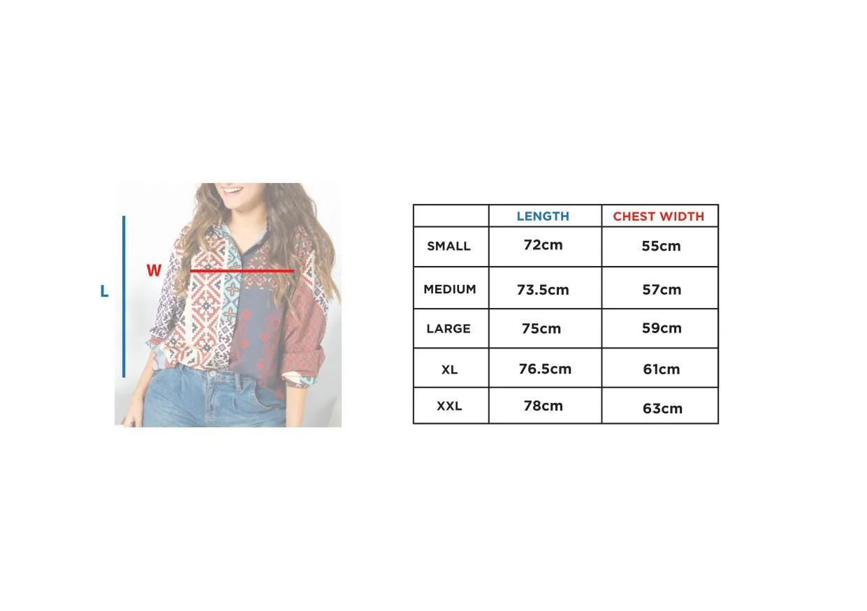 Lotus flower pattern button down shirt