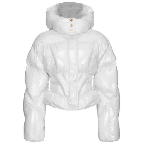 PINKO White Nylon Jackets & Coat