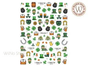 St. Patrick's Day Adhesive Nail Art Sticker - 1 pc (WG486)