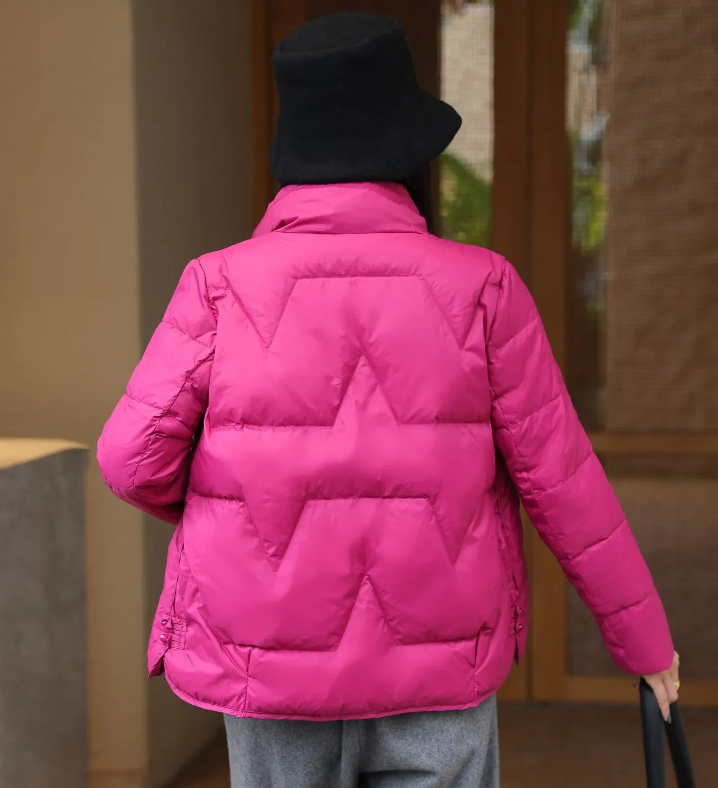 Stand Collar Chinese Style Women's Down Coat