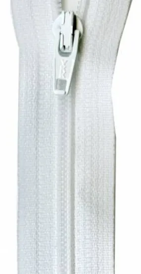 ZIPLON COIL ZIPPER WHITE 18"